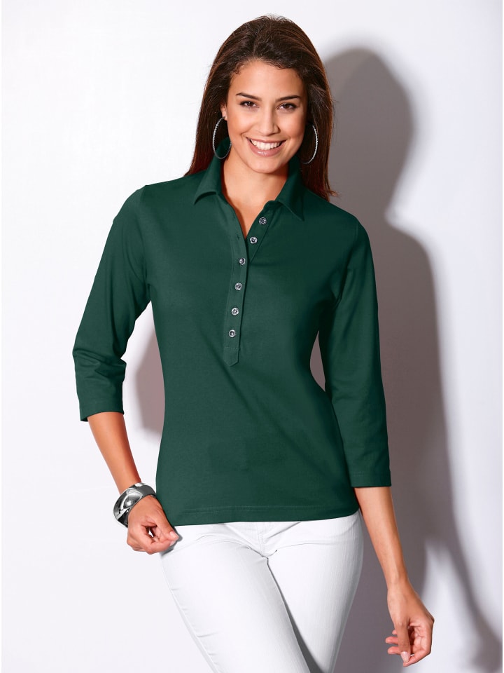 Poloshirt in tannengrün