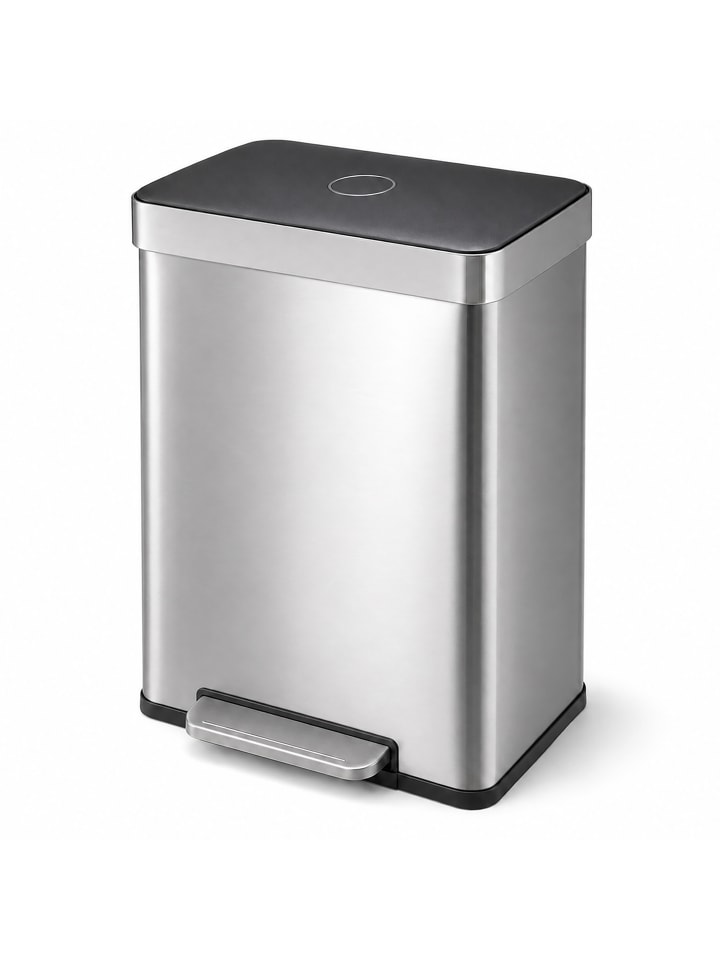 Mülleimer in Silber - 2x 30 l