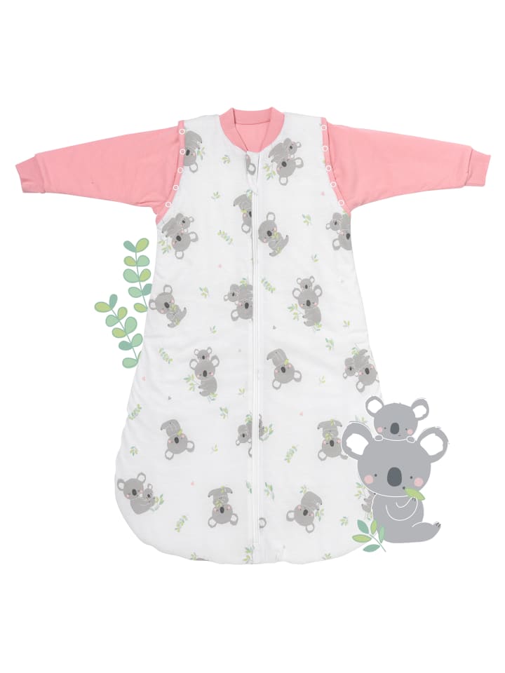 Babyschlafsack, 2.5 TOG in Rosa-Weiß