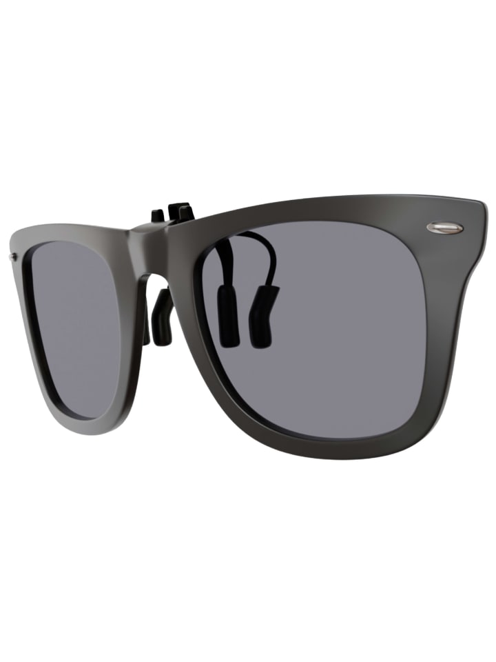 Clip On Sonnenbrille in Schwarz