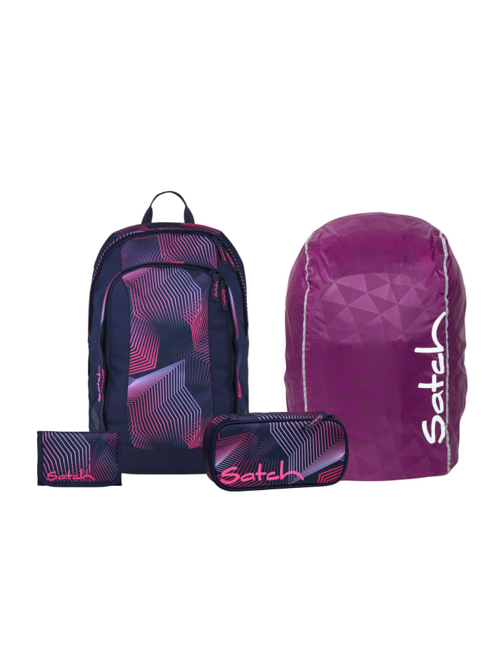 Schulrucksack-Set AIR "Seismic Pink" 4-tlg. in Pink