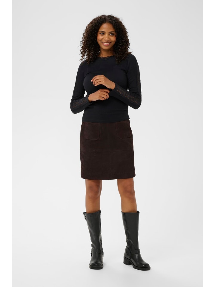 Langarm-Shirt KAginna Tight fit in Black Deep