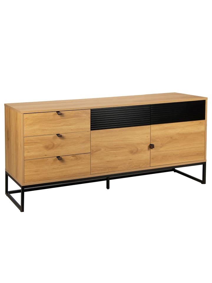 home24 Sideboard in 180 cm im skandinavischen Stil in Eiche Dekor