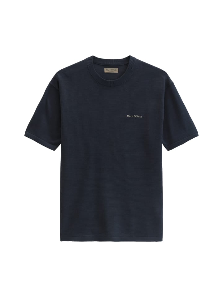 Feinstrickshirt DFB Travel Collection in Deep Night Blue