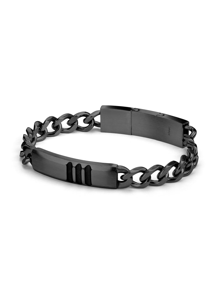 Armband Curb Chain in schwarz