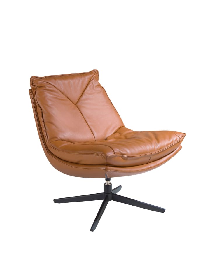 Drehbarer Sessel 5096 in Braun / Walnuss – (B)75 x (H)90 x (T)87 cm