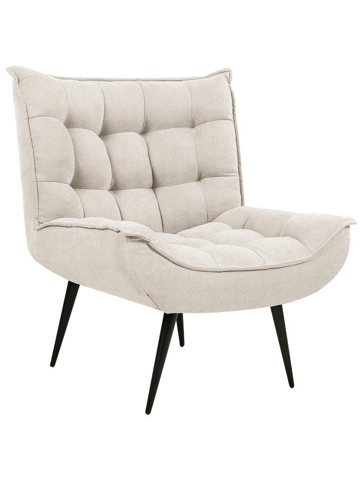Sessel ALVESTA in Beige/Schwarz - (W) 73 x (H) 92 x (L) 79 cm