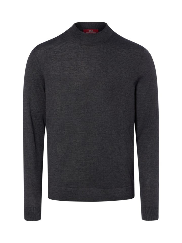 Wollpullover in anthrazit - 0001