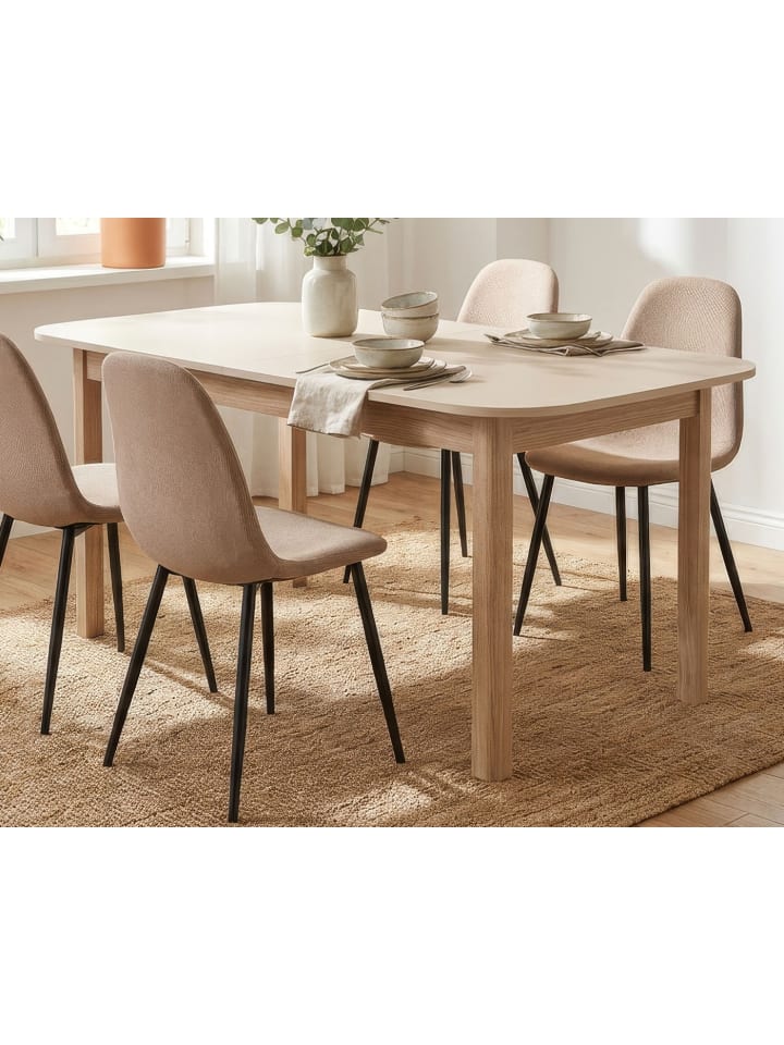 Esstisch samt, Riva Eiche 160/200 cm, Küchentisch ausziehbar