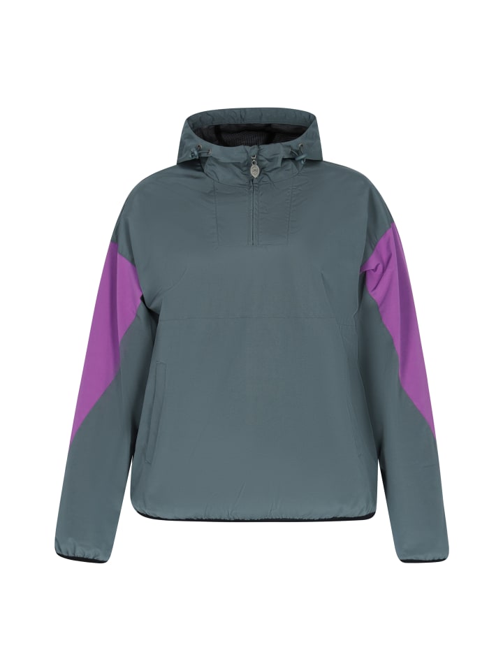Damen Blouson in Graublau Colorblock