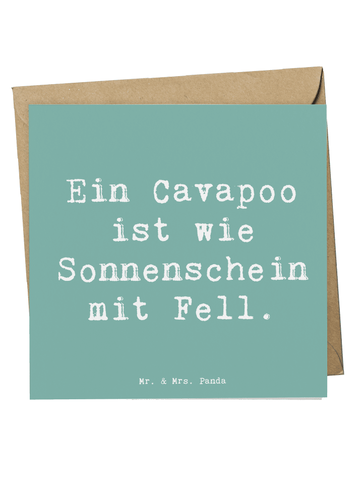 Deluxe Karte Spruch Cavapoo Sonnenschein mit Sp... in Meeresbrise
