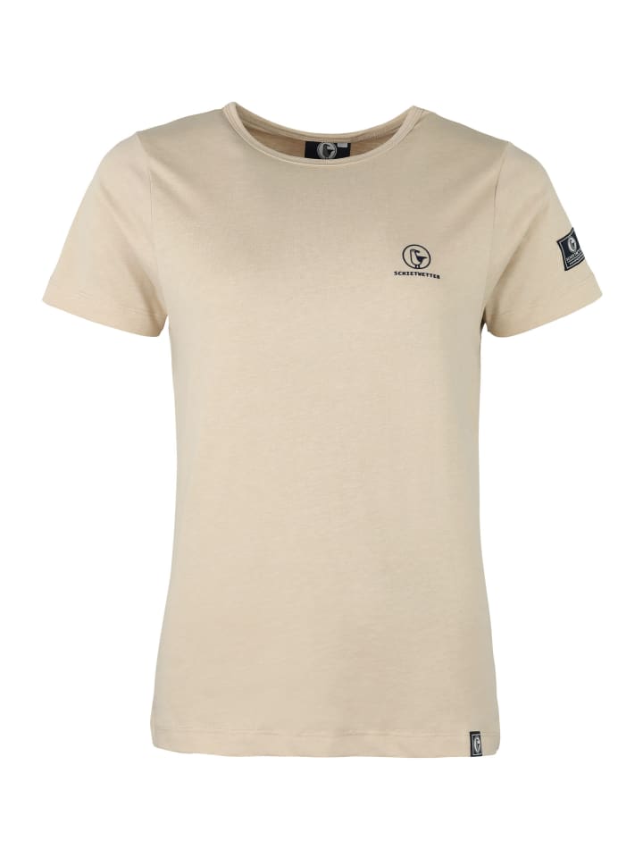 T-Shirt "Diana", Basic in beige/melange