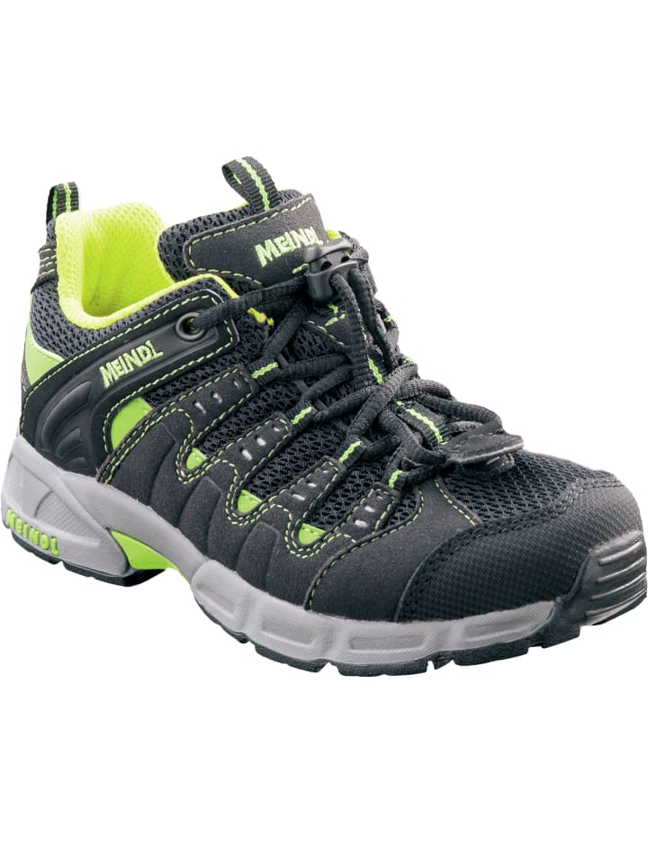 Halbschuhe Snap Junior in schwarz/neongrün