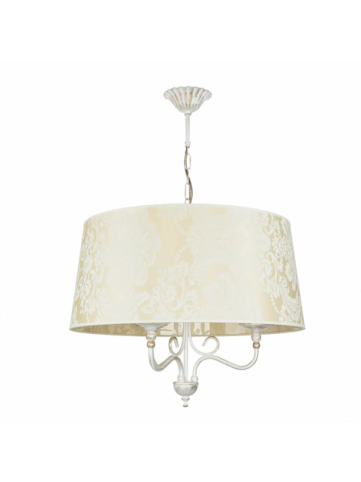 Pendelleuchte (B)56 x (L)56 x (T)70 cm in Shabby Gold Ecru glänzend