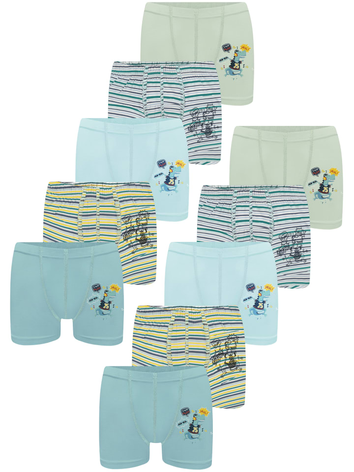 10er Set Boxershorts - Dino - Bunt