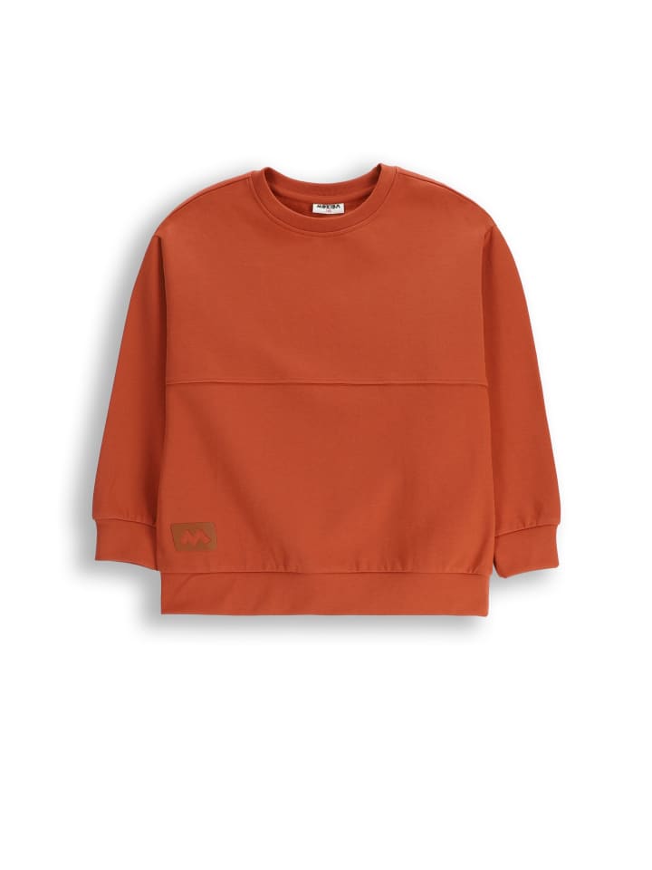 Sweatshirt ohne Reißverschluss in honiggelb