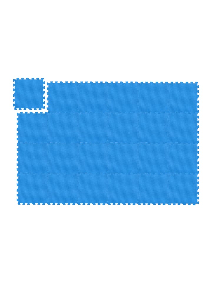 96 x Bodenschutzmatte in Blau - 30 x 30 cm