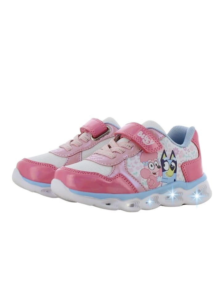 Sneaker mit Bluey und Coco Motiv, in Rosa - Leuchtende Sohle