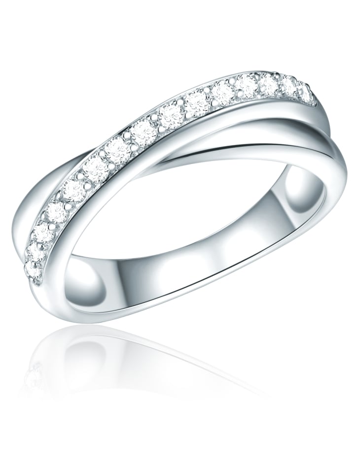 Ring aus Sterling Silber mit Zirkonia in silber