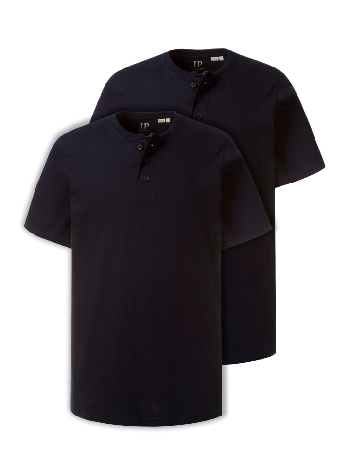 Kurzarm T-Shirt in dunkel marine