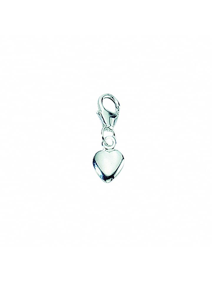 Damen 925 Silber Charms Anhänger Herz in silber