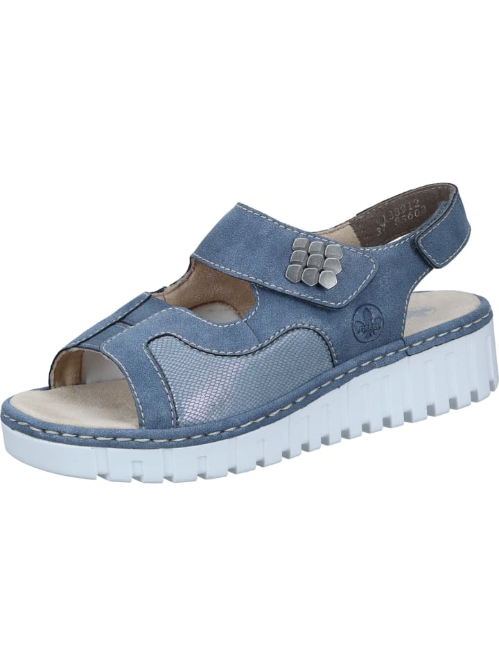 Klassische Sandaletten in adria/lightblue-silver