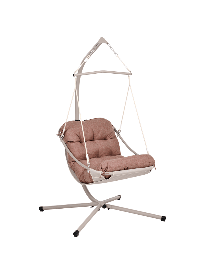 3-tlg Hängesessel ALGHERO in Braun/Beige