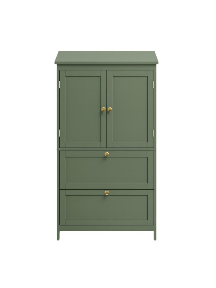 Badschrank in Grün - (B)60 x (H)110 x (T)30 cm