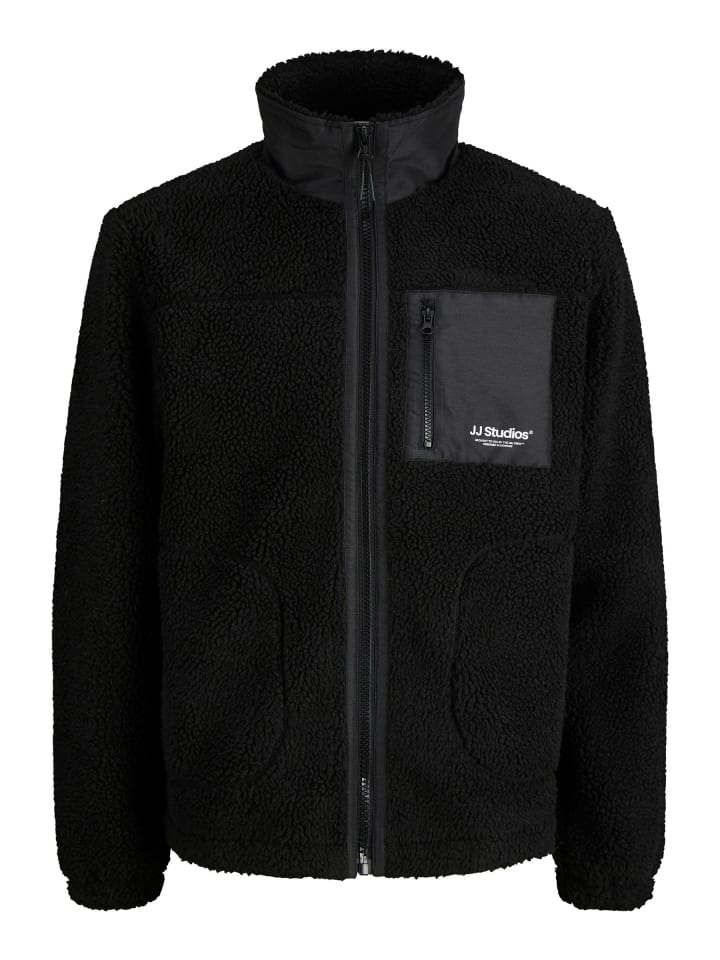 Teddyfell Jacke in Black
