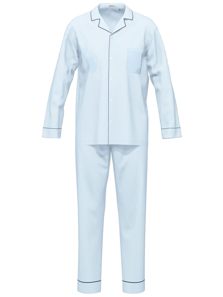 Pyjama Set lang in zen blue