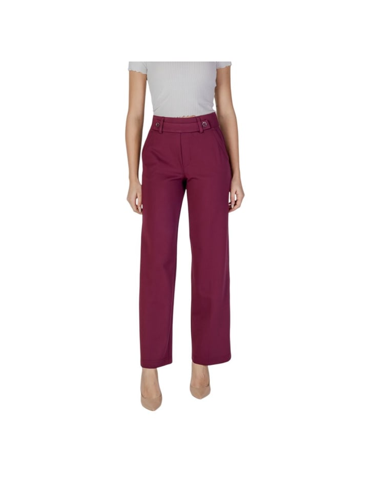 Lila Viskose Freizeithose
