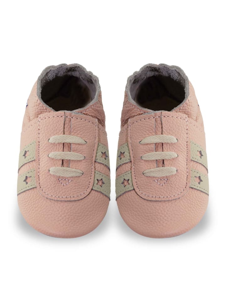 Baby Krabbelschuhe aus Leder, weiche Lauflernschuhe mit rutschfester Sohle