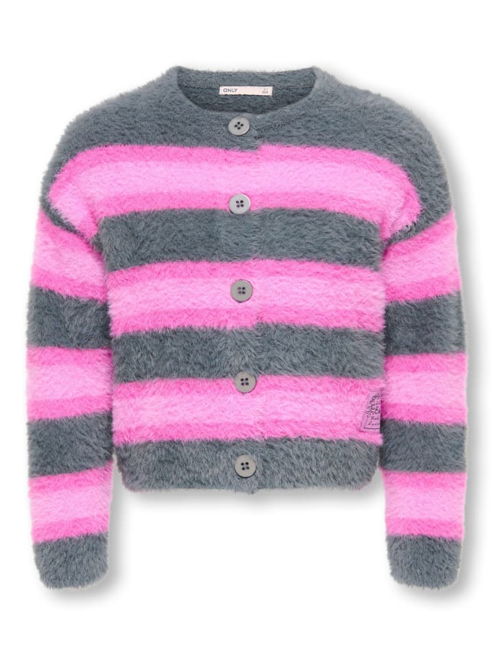 Strickjacke in Dark Grey Melange