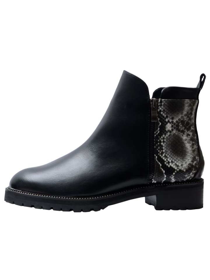 Biker-Stiefeletten Schwarz