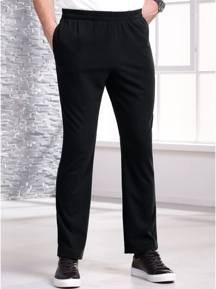Fleece-Hose in schwarz