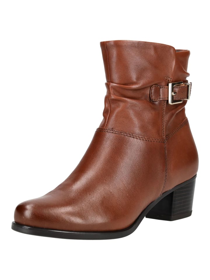 Stiefelette Cognac