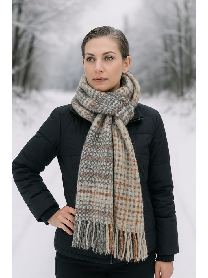 Winterschal " Tscherpa " in beige