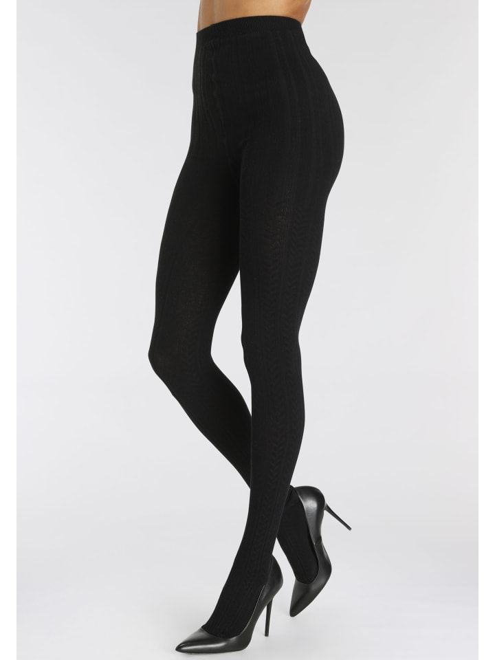 Strickstrumpfhose in 2x schwarz