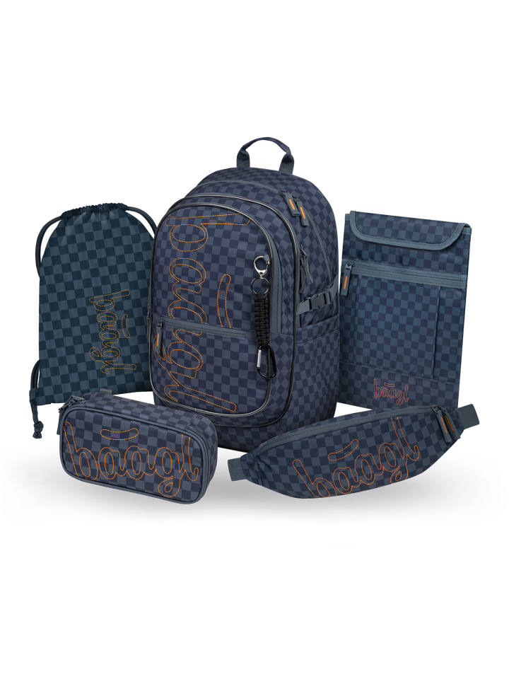5-tlg. Set: Schulrucksack Core in Blau Ska Blau