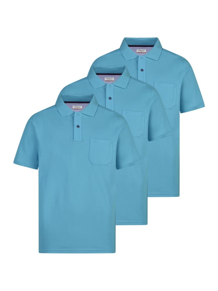 Poloshirt Basic in Türkis