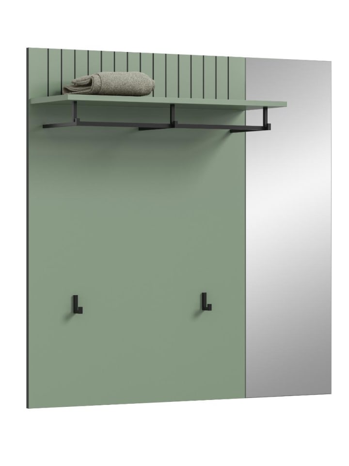 Wandgarderobe Station Spiegel 106 x 27 cm