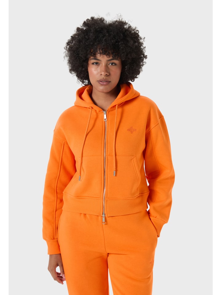 Freizeitanzug Oversize Zipper Relaxed Tracksuit in orange