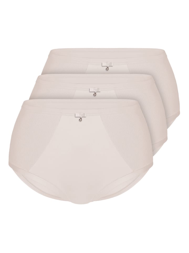 3er Pack High waist brief in ivory