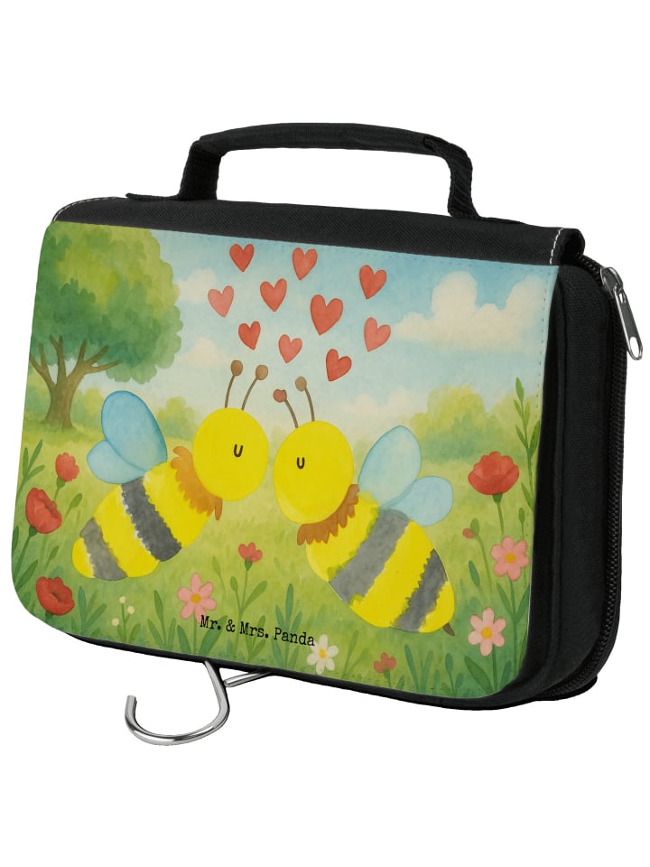 Kulturtäschchen Biene Liebe Design ohne Spruch in Weiß