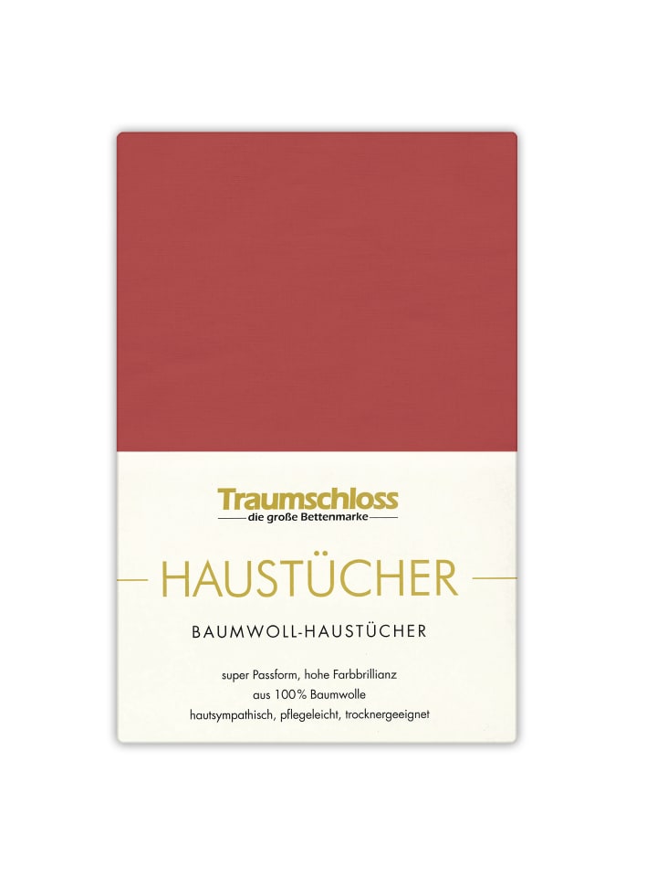 Betttuch Haustuch in rot