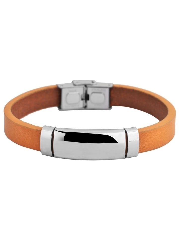 Unisex Armband aus Leder 21 cm in braun