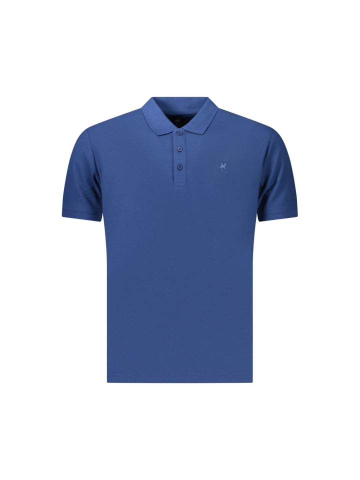 Blau Herren Poloshirt aus Baumwolle