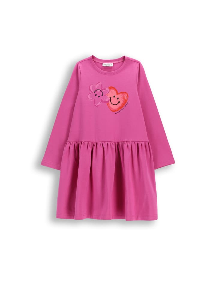 Kleid mit langen Ärmeln in rosa