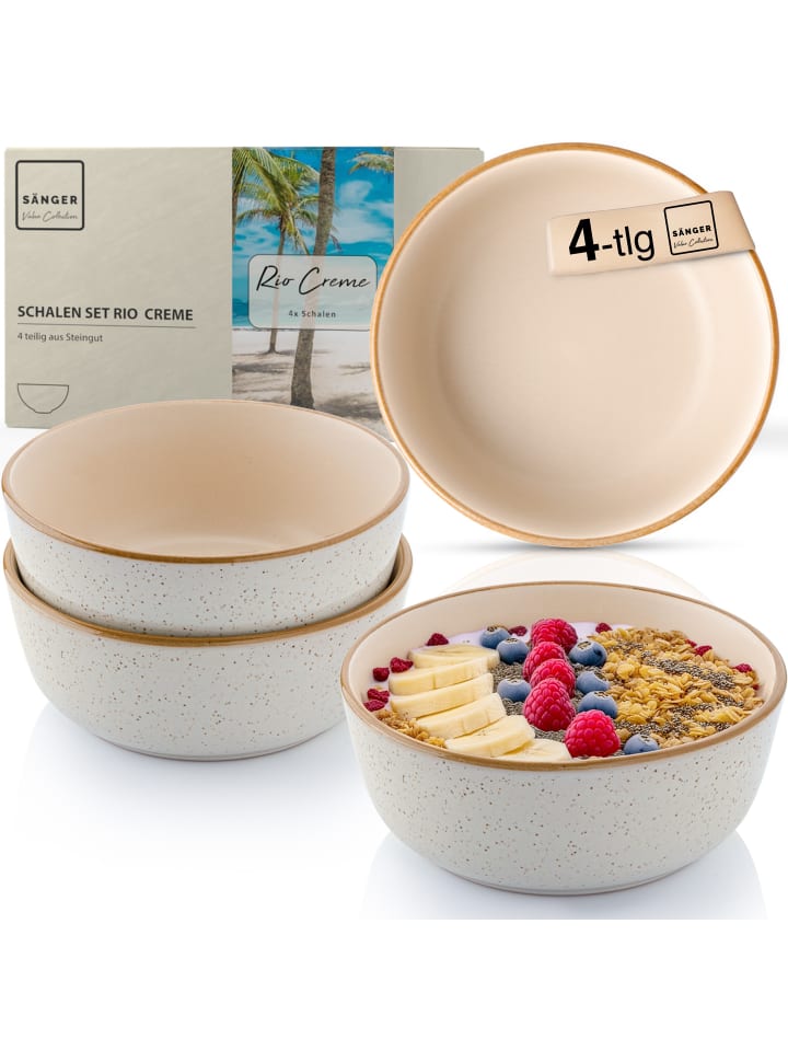 4-tlg. Schalen Set Rio Creme in Beige