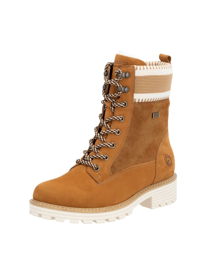 Schnürstiefeletten in Braun